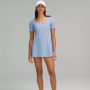 Light blue lululemon Short Sleeve align Dress Blue Willow